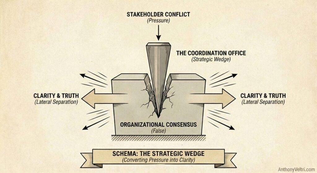 A diagram shows a wedge labeled 