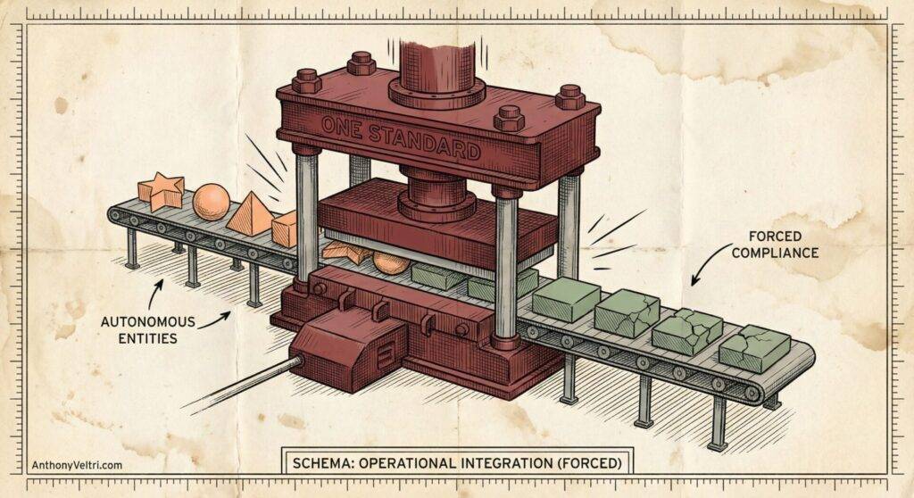 A conveyor moves varied shapes labeled 