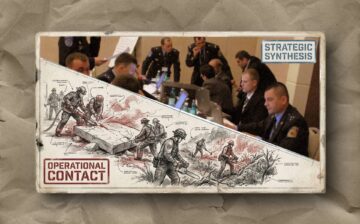 This diagram illustrates the distinction between strategic planning at headquarters and operational response in crisis conditions.